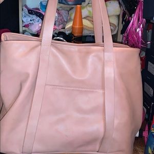 Leather tote bag